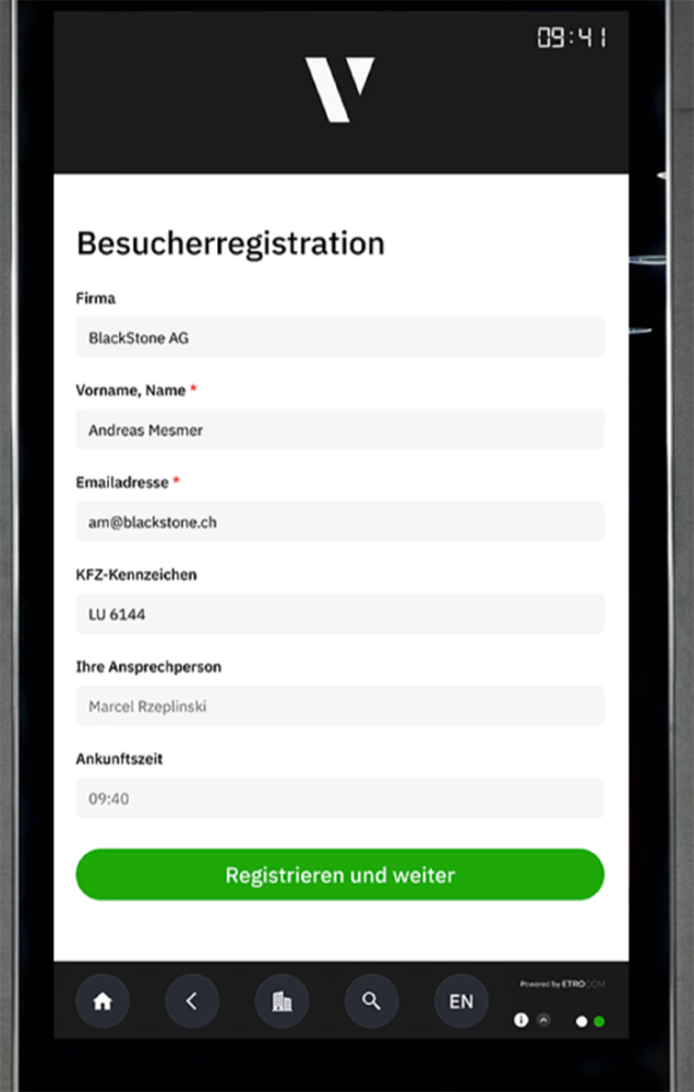 ViPo Besucherregistration